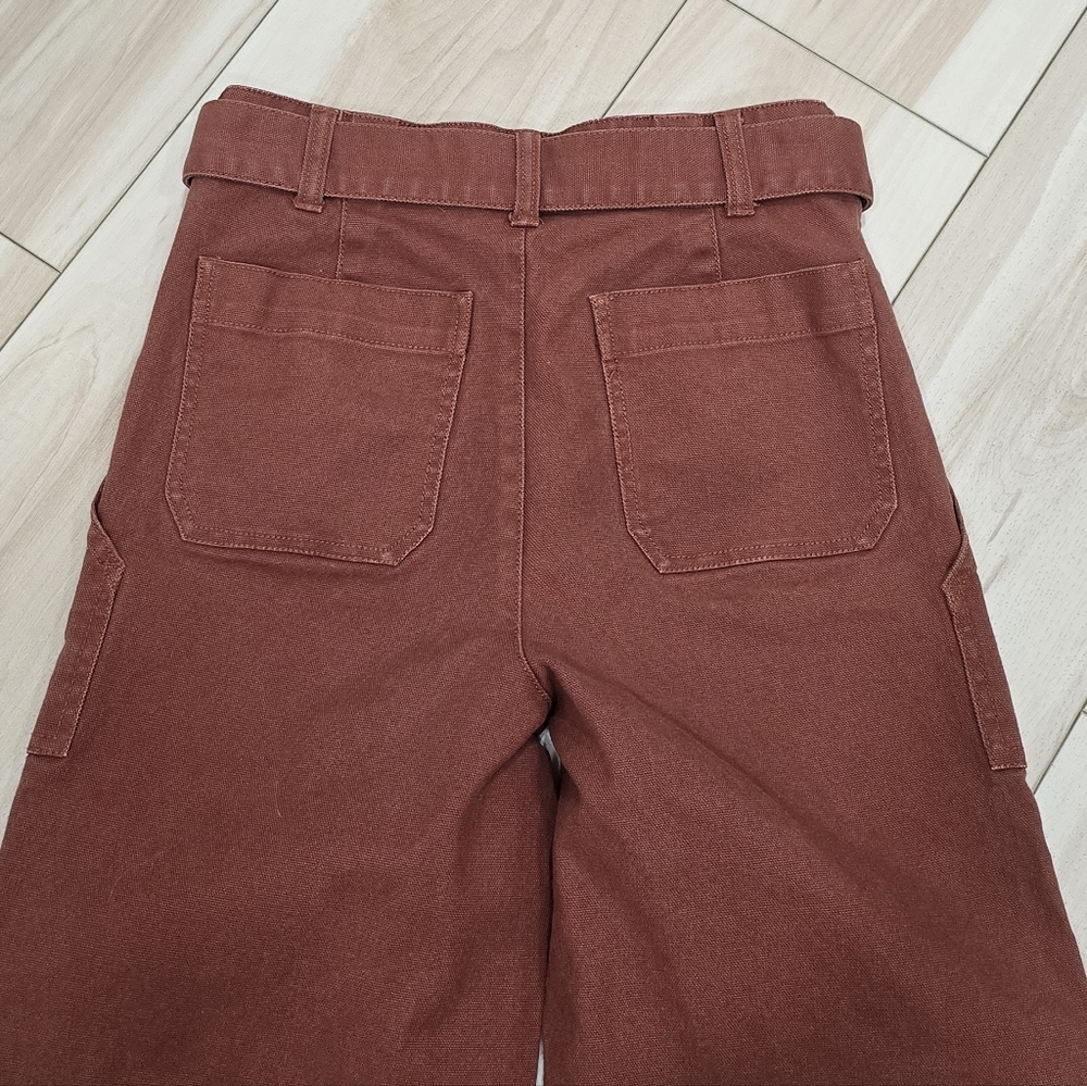 Madewell Utility Wide Leg Pant Size 25 Rust - Picture 7 of 10